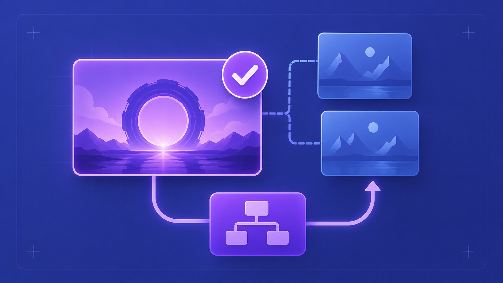 Cinematic production frame representing reusable workflow review history